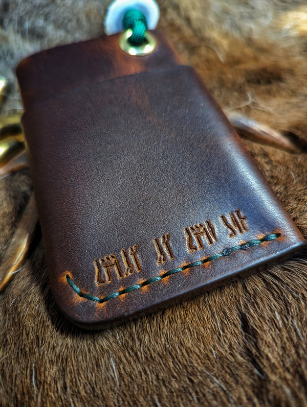 Mandalorian Rune Wallet "brown pull-up leather "
