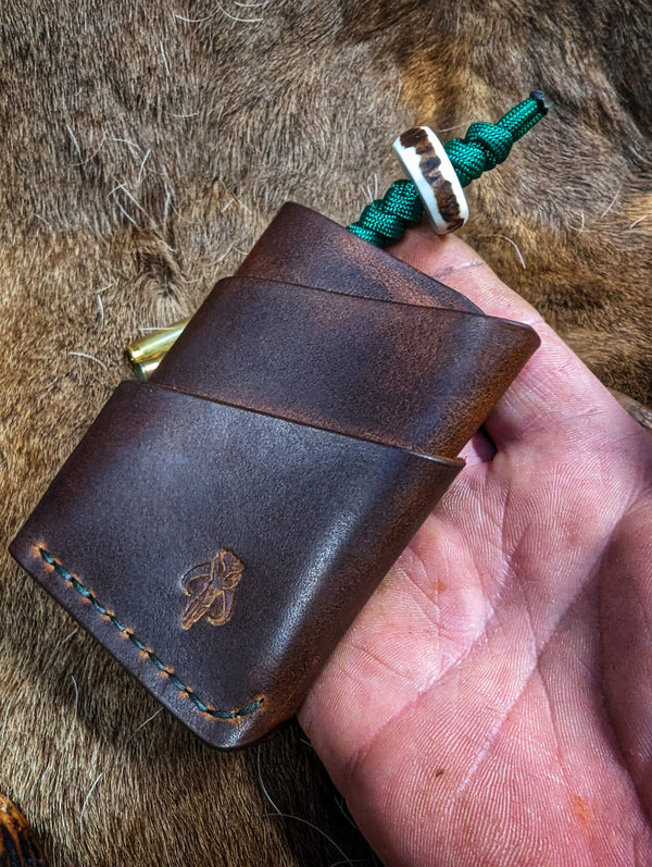 Mandalorian Rune Wallet "brown pull-up leather "