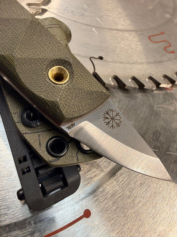 Acorn Neck Knife Micarta Topography