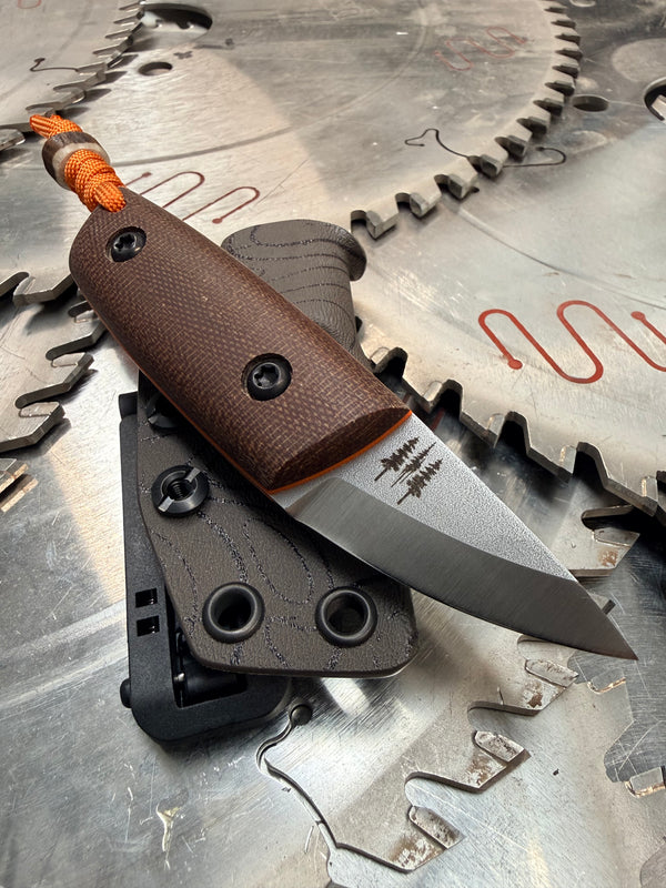 Acorn Neck Knife Micarta “Into the forest I go”