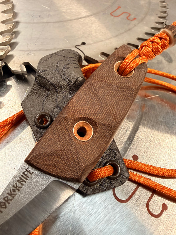 Acorn Neck Knife Micarta Topography