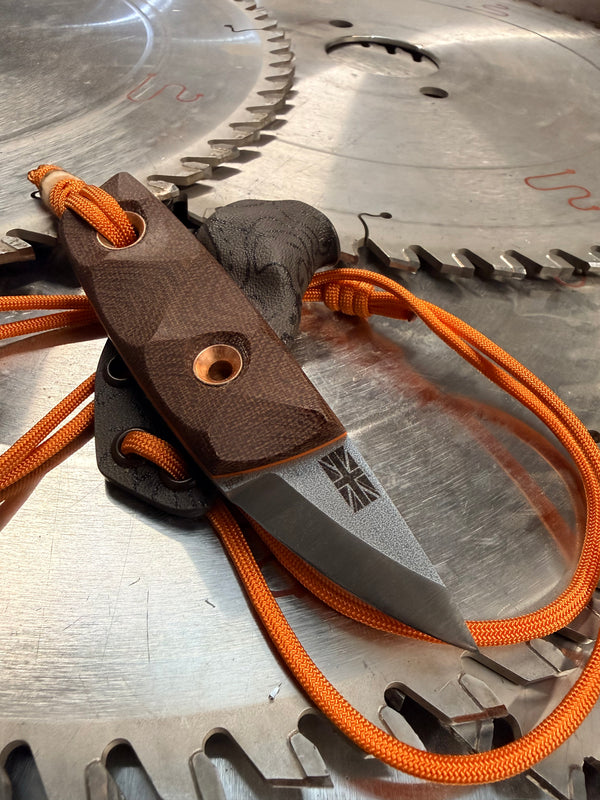 Acorn Neck Knife Micarta Topography