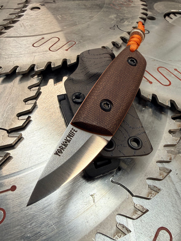 Acorn Neck Knife Micarta “Into the forest I go”