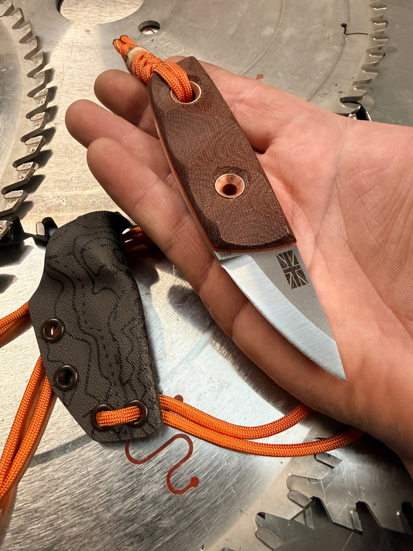 Acorn Neck Knife Micarta Topography