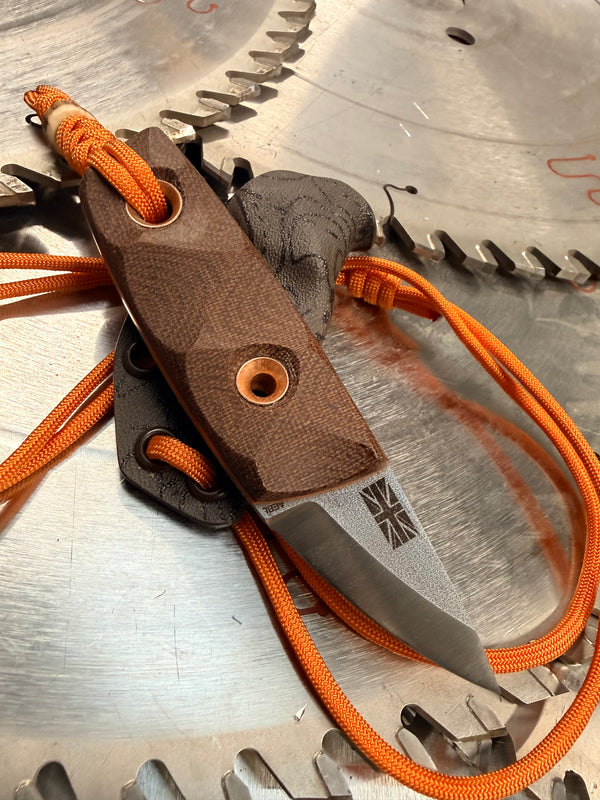 Acorn Neck Knife Micarta Topography