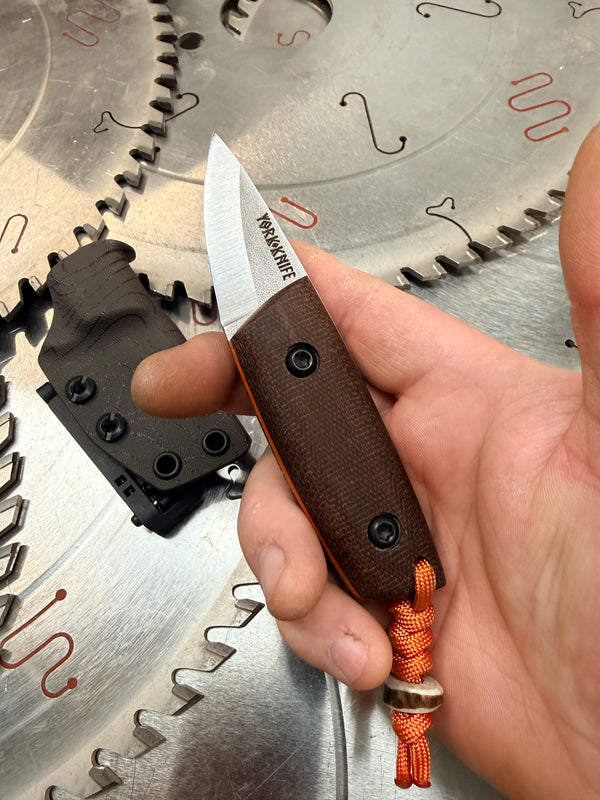 Acorn Neck Knife Micarta “Into the forest I go”