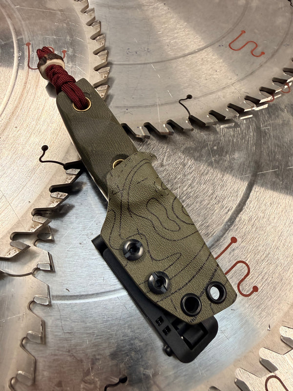 Acorn Neck Knife Micarta Topography