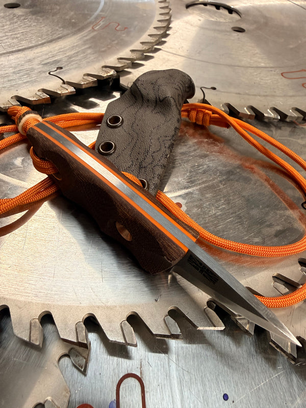 Acorn Neck Knife Micarta Topography