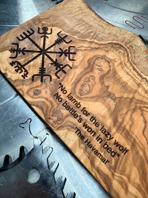 Olive Wood Board “Lazy Wolf”