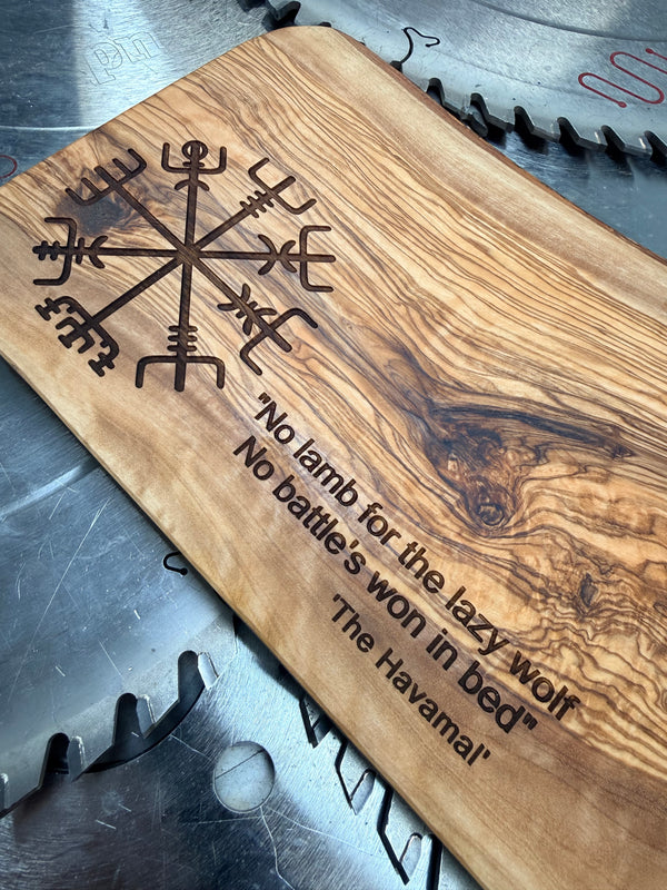 Olive Wood Board “Lazy Wolf”