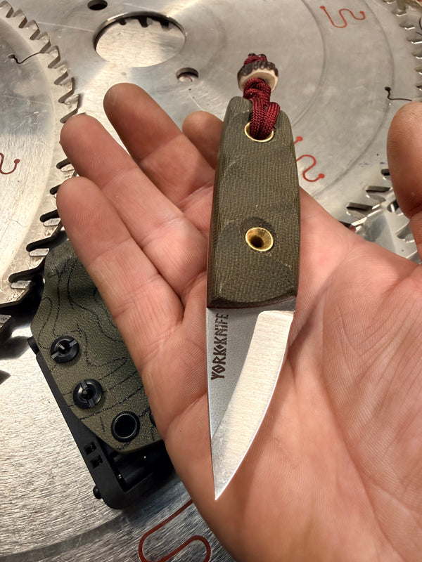 Acorn Neck Knife Micarta Topography