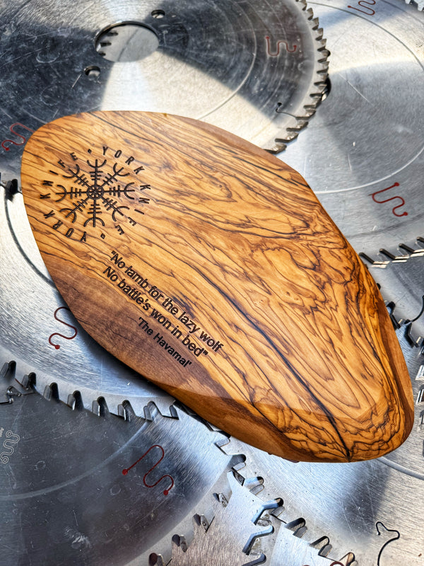 Olive Wood Charcuterie YK “Helm of Awe”