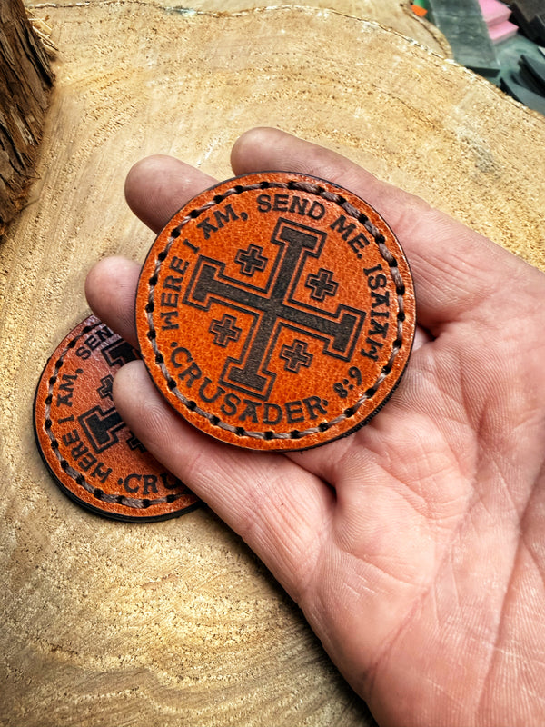 Deus Vult Velcro Leather Patch