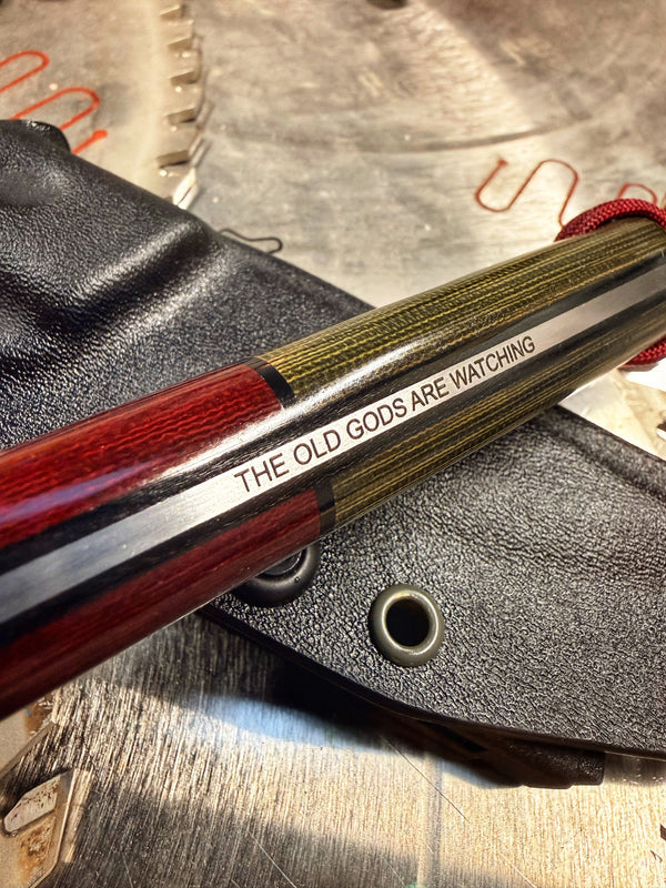 Ratatoskr Puuko Olive & Red Micarta