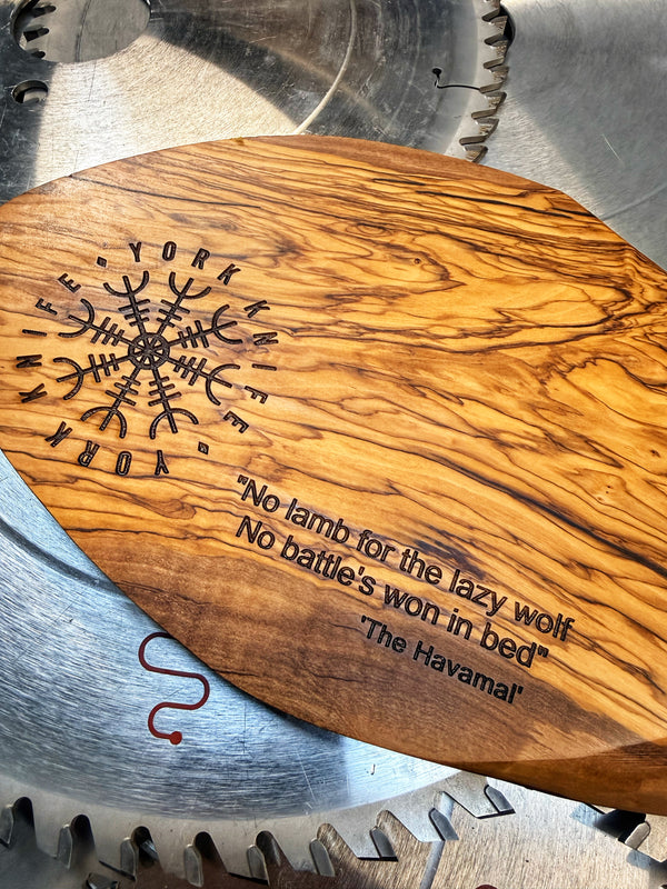Olive Wood Charcuterie YK “Helm of Awe”