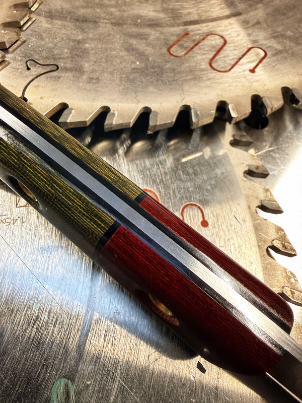 Ratatoskr Puuko Olive & Red Micarta