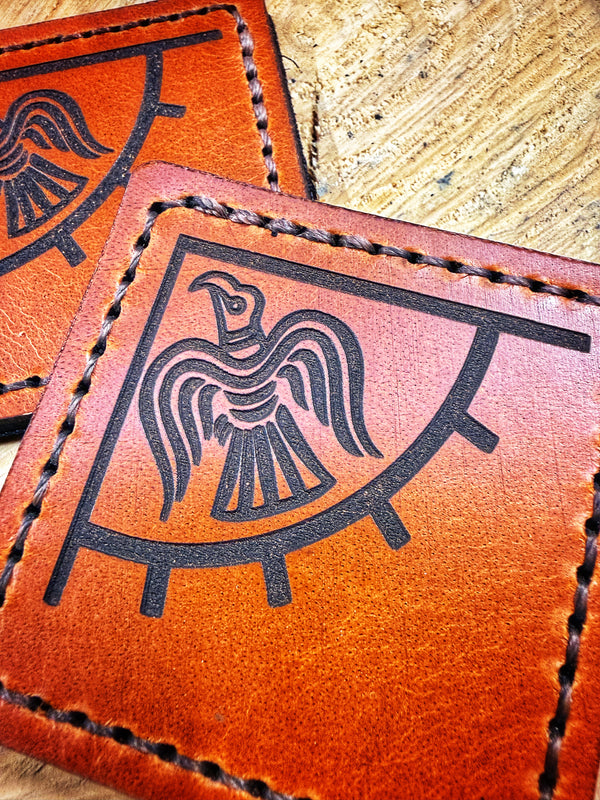 Raven Velcro Leather Patch