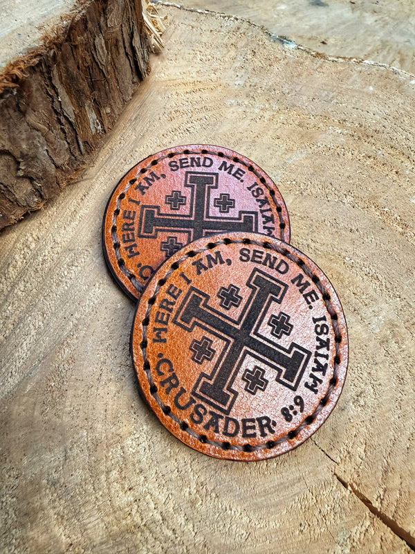 Deus Vult Velcro Leather Patch