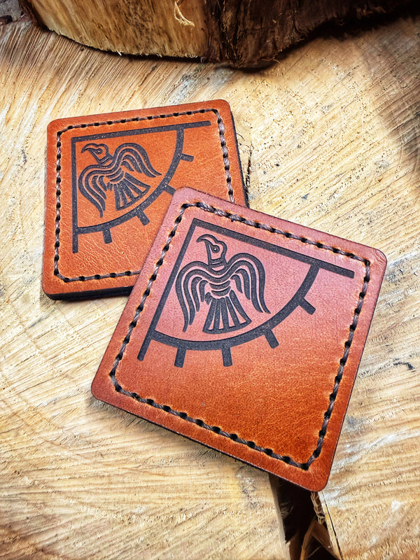 Raven Velcro Leather Patch