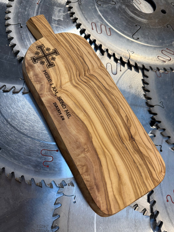 Olive Wood Charcuterie Board Crusader