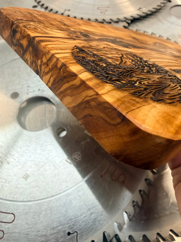 Olive Wood Charcuterie Board “Find your Soul”